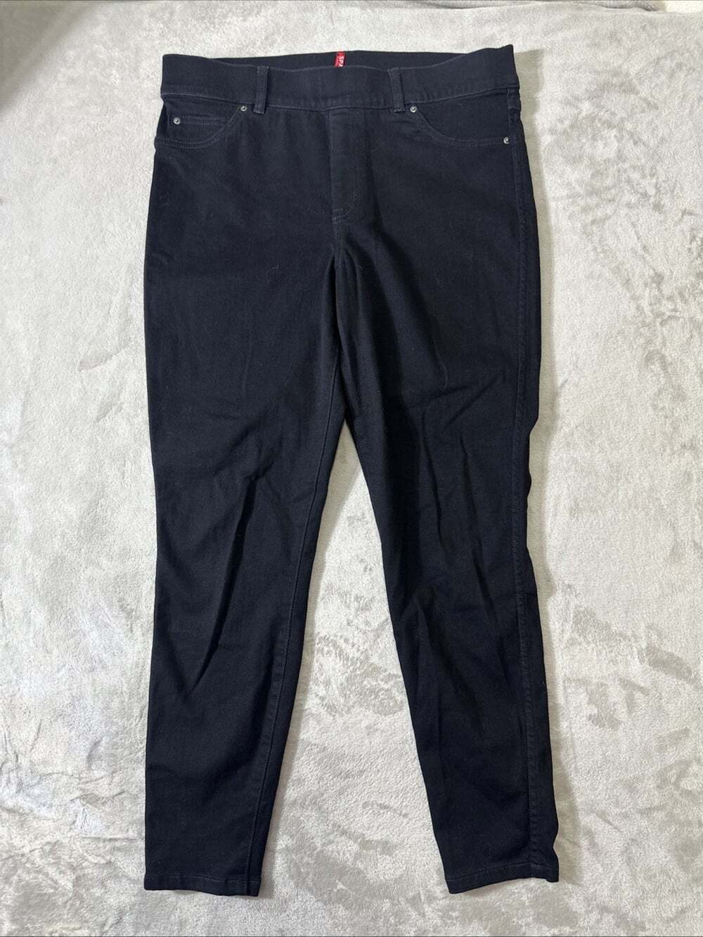 SPANX Women’s XL Black Stretch Skinny Pants Slim Fit 5 Pocket Pull On